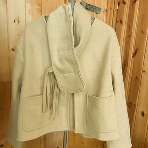 Elegant  Coat with Scarf